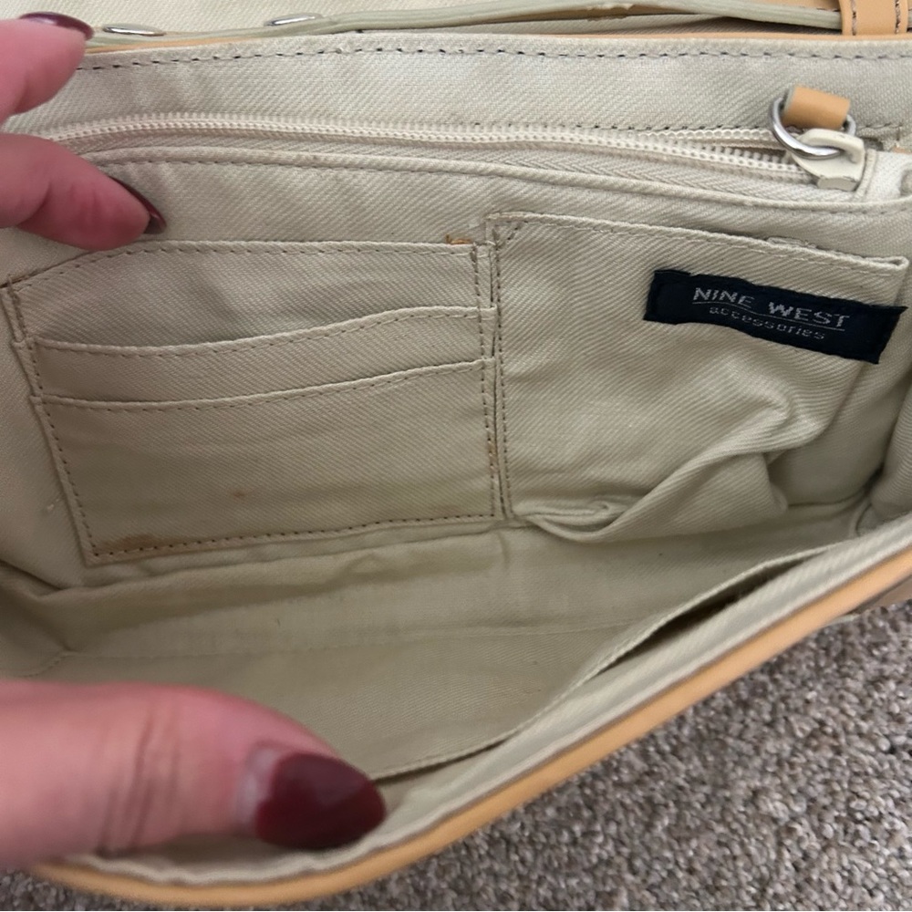 90’s Y2K tan shoulder purse clutch wallet - Picture 4 of 7